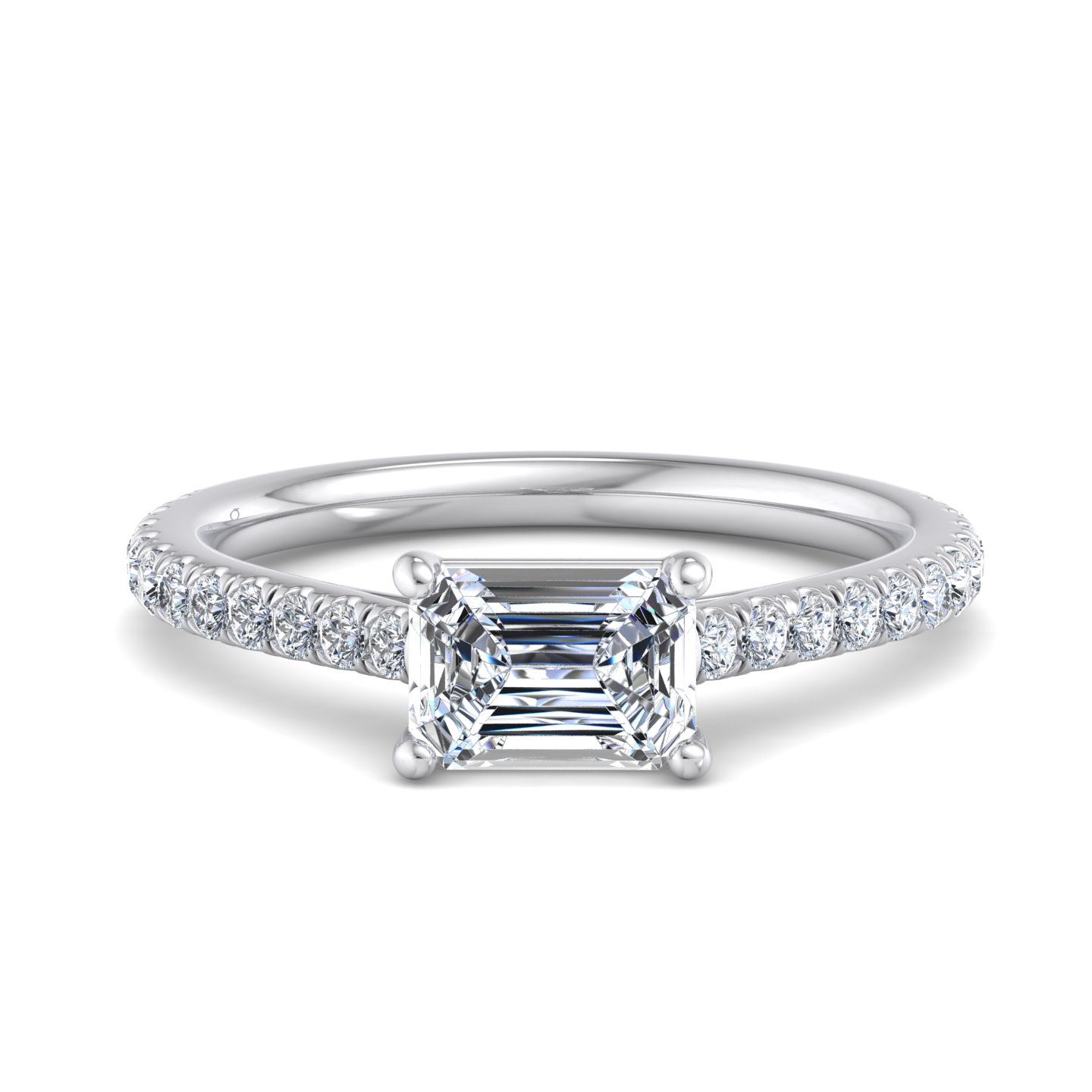 Korman Signature Sadie East West Pave Engagement Ring Setting